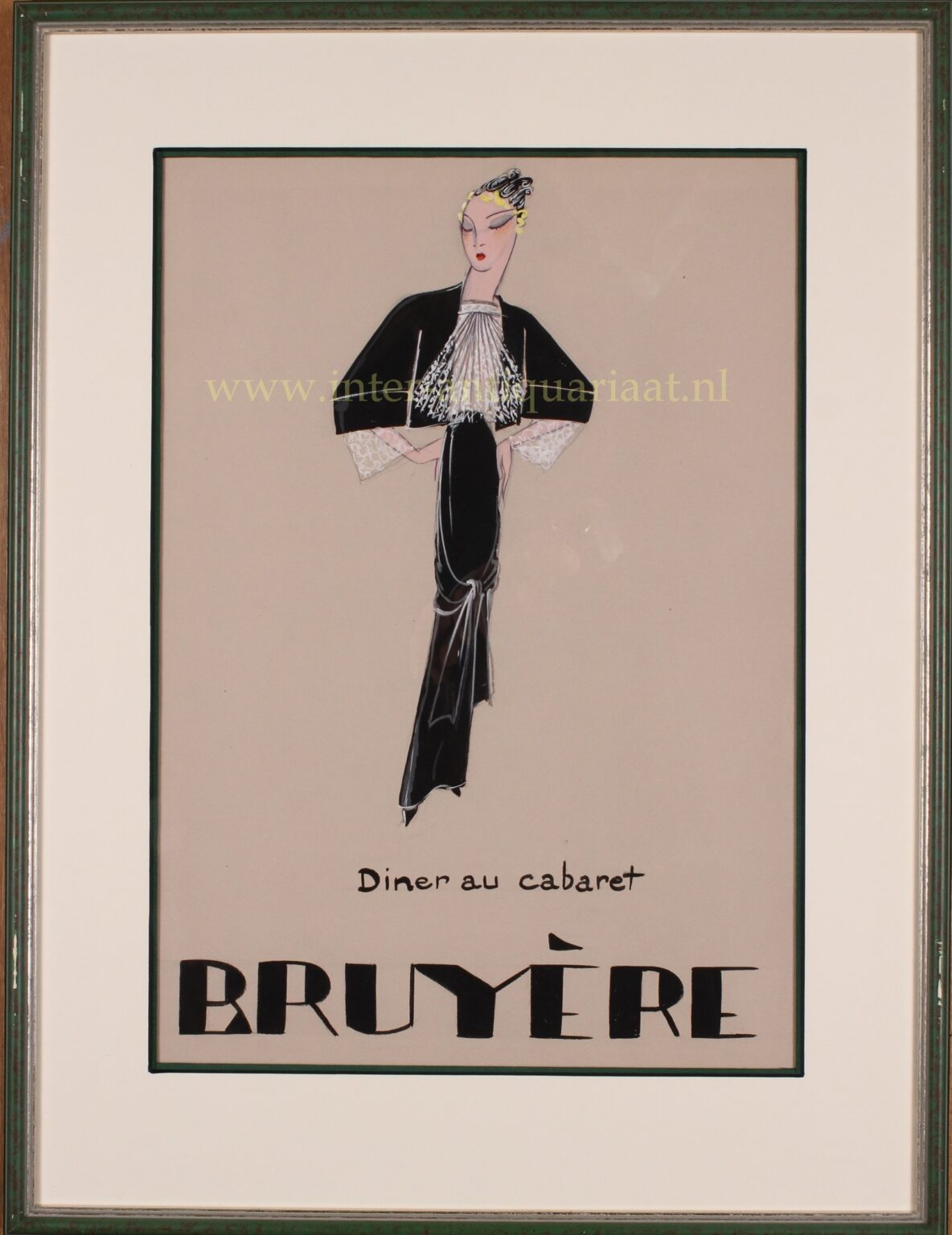 Mode ontwerp, "Diner au cabaret" - Marie-Louise Bruyère, jaren 1930 - Afbeelding 2