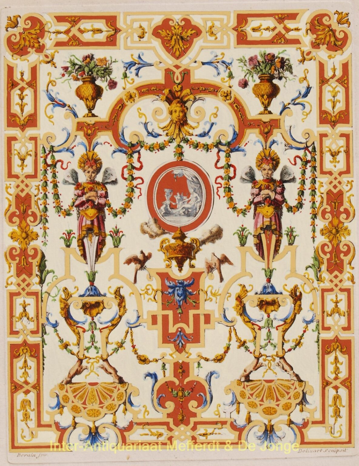 Régence ornament ontwerpen - Jean Bérain, 1710 - Afbeelding 3