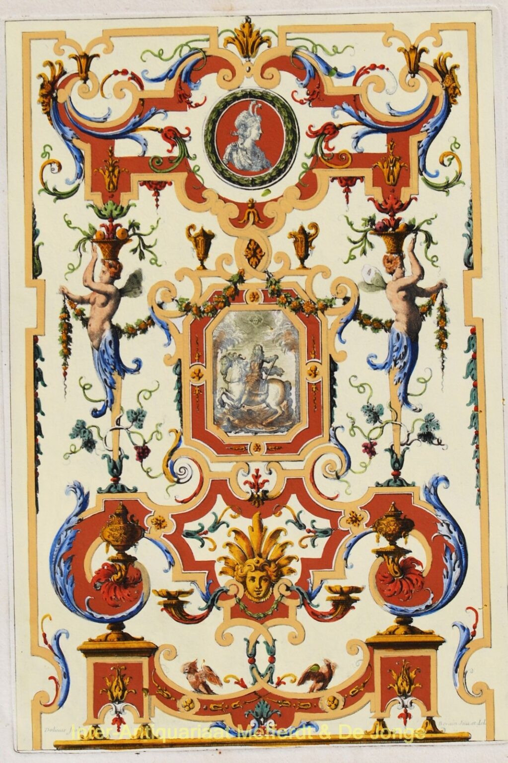 Régence ornament ontwerpen - Jean Bérain, 1710 - Afbeelding 4