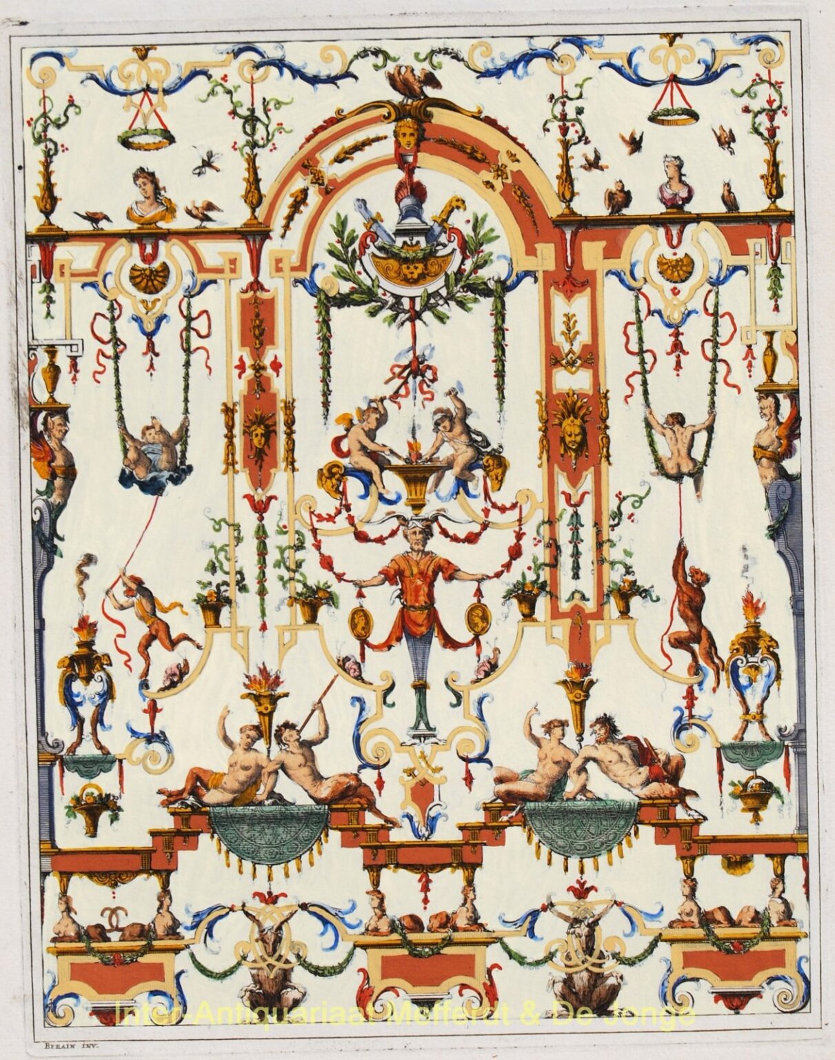 Régence ornament ontwerpen - Jean Bérain, 1710 - Afbeelding 5