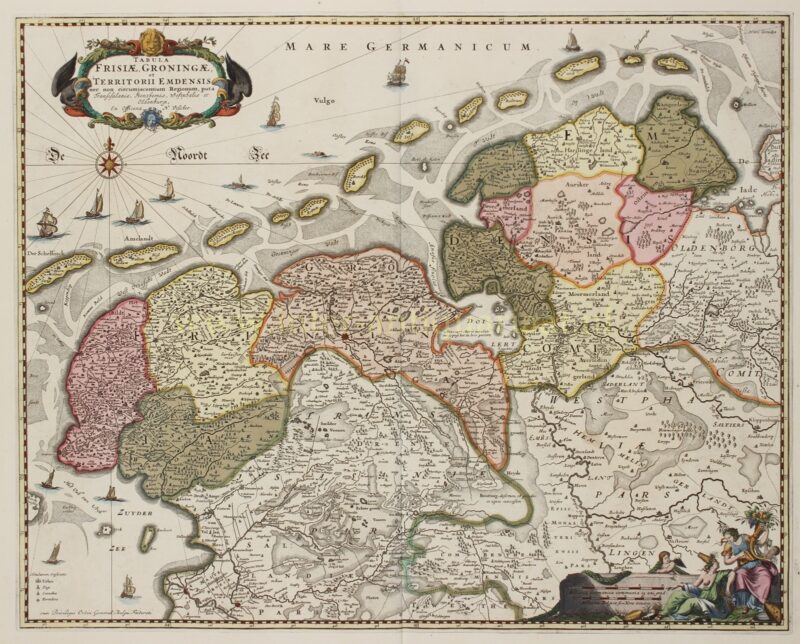Friesland, Groningen, Drenthe – Nicolaes Visscher, 1656-80