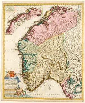 Norway antique map - Danckerts