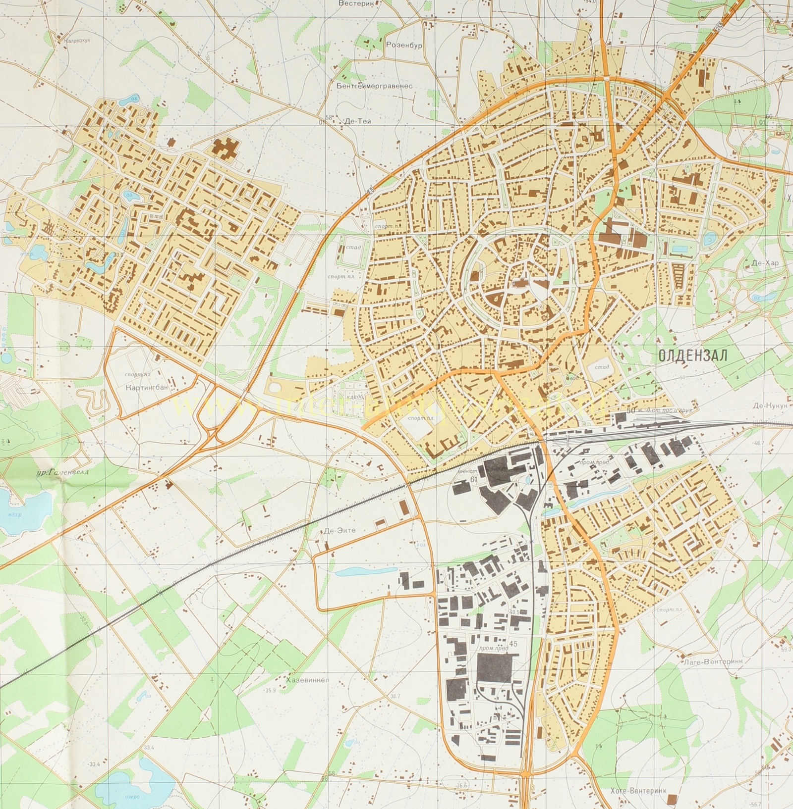 Hengelo, Borne, Oldenzaal - Sovjet militaire inlichtingenkaarten, 1982 - Afbeelding 6