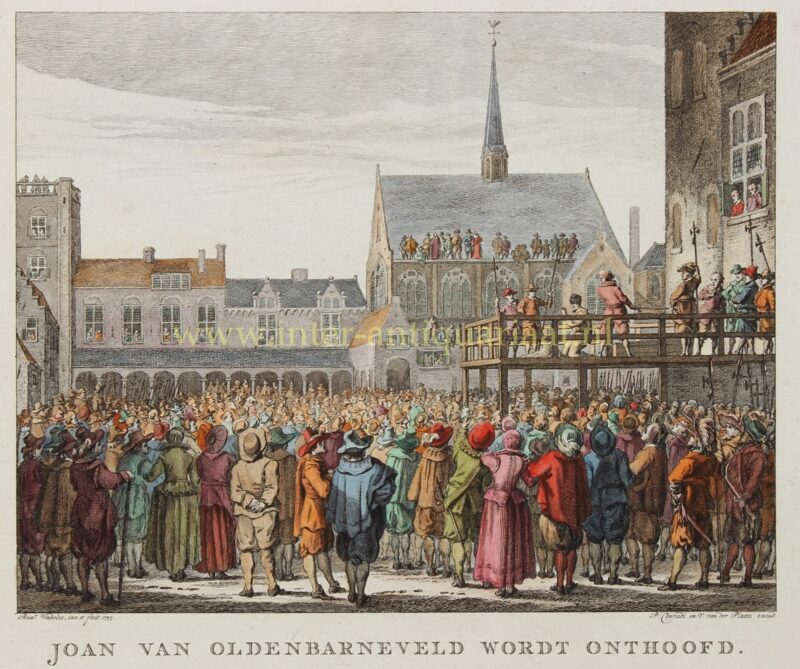 Onthoofding Johan van Oldenbarnevelt (1619) - Reinier Vinkeles, 1777