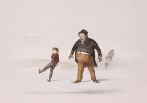 Spotprent Op het IJs - Alexander Verhuell, 1848
