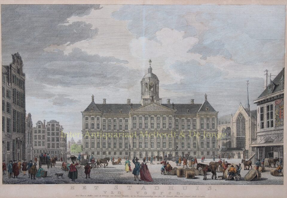 Amsterdam, Paleis op de Dam - Frans de Bakker naar Reinier Vinkeles, 1765