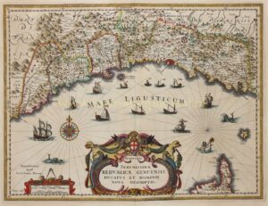 17th century map of Liguria