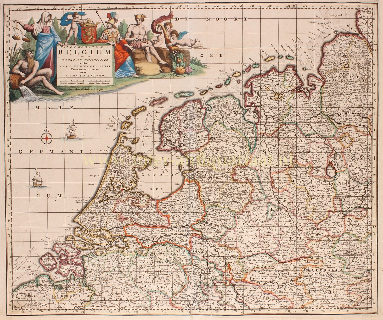 Historische kaart Nederland