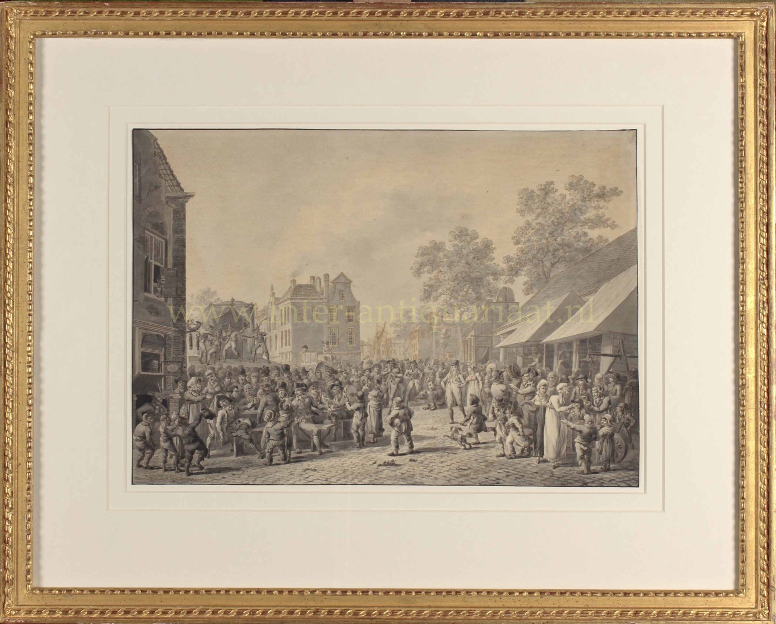 Rotterdam, kermis op de Nieuwemarkt - Jan Anthonie Langendijk, 1804 - Afbeelding 2