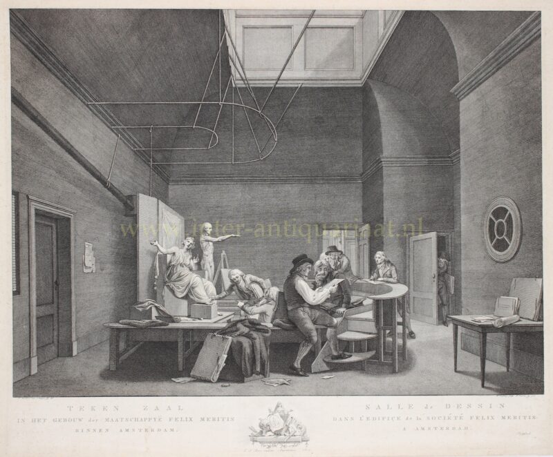 Tekenles in Felix Meritis - Reinier Vinkeles, 1801