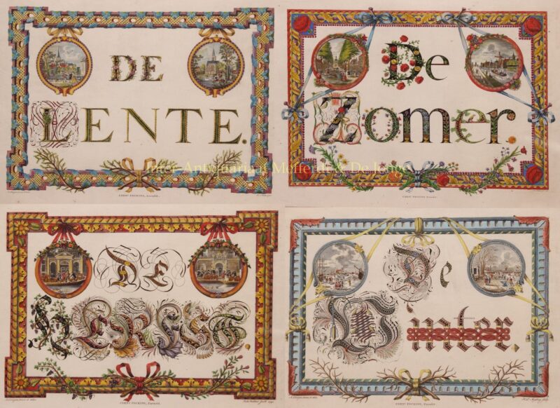 Vier seizoenen in Amsterdam – naar Adrianus Doesjan, 1790