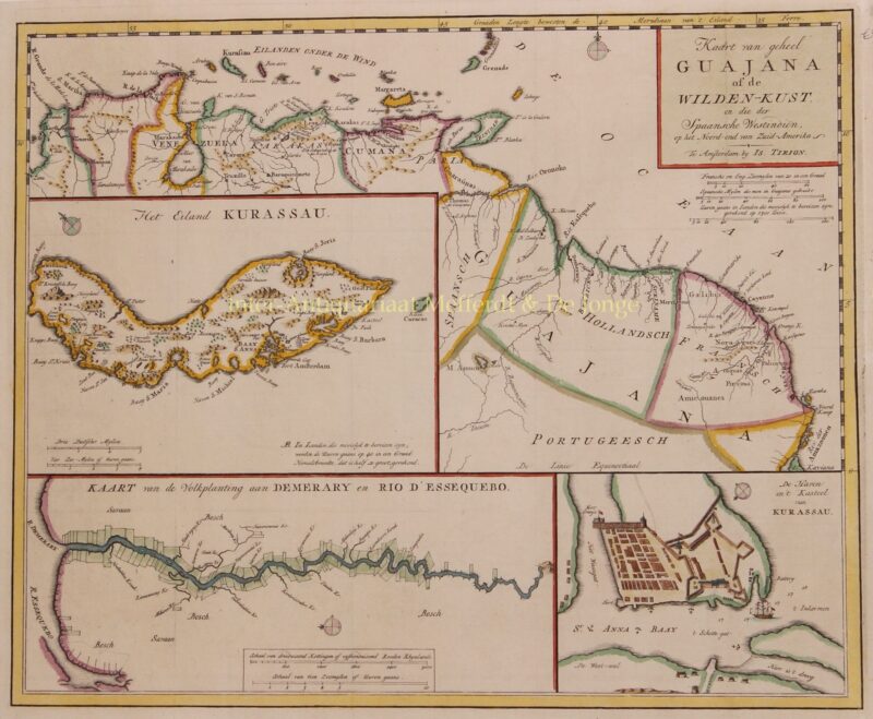 Curaçao, Guiana – Isaak Tirion, 1767