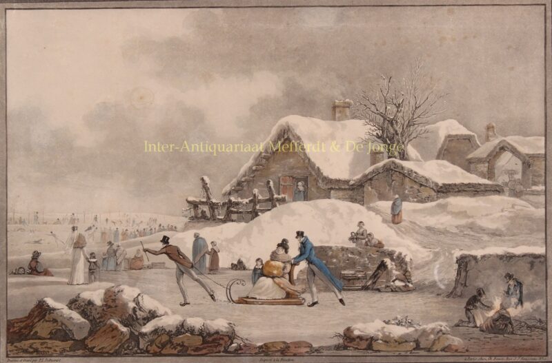 Sneeuwlandschap – Philibert-Louis Debucourt, ca. 1800