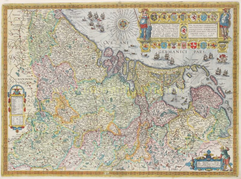 kaart Zeventien Provinciën uit 1612