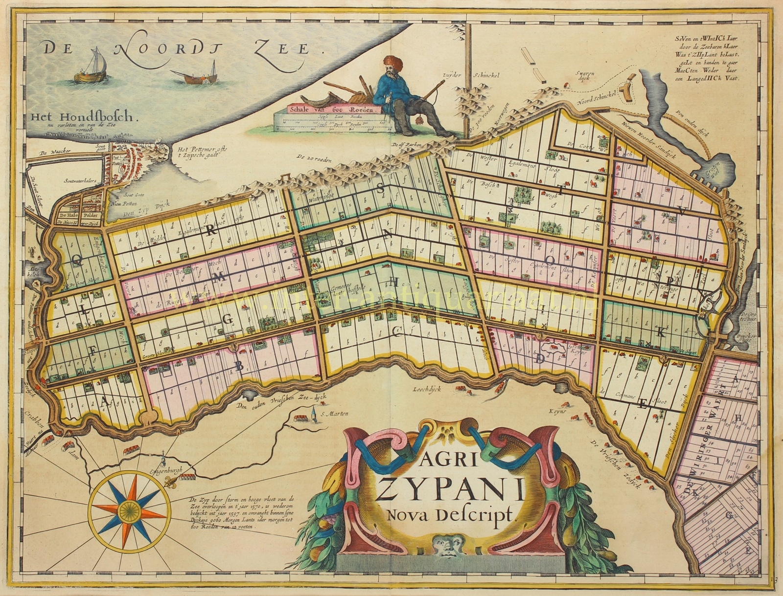 Zijpe polder - Joan Blaeu, 1672