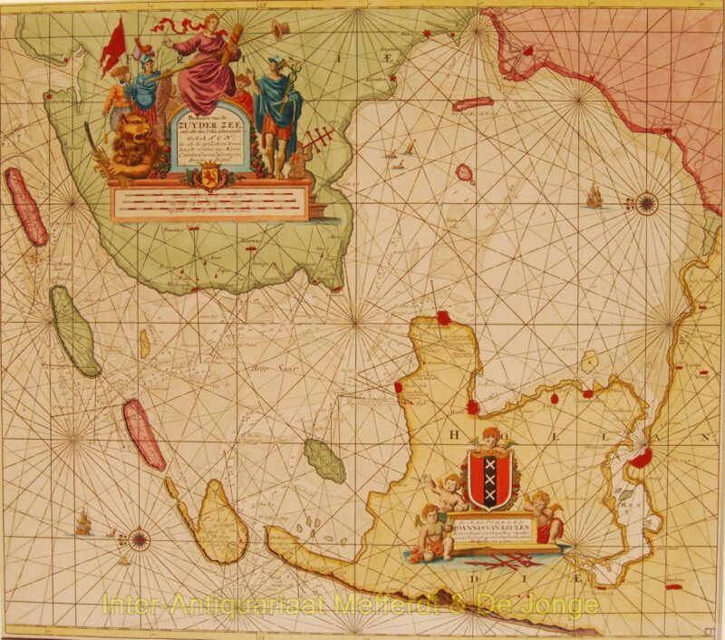 Zuiderzee antieke zeekaart – Van Keulen, na 1680