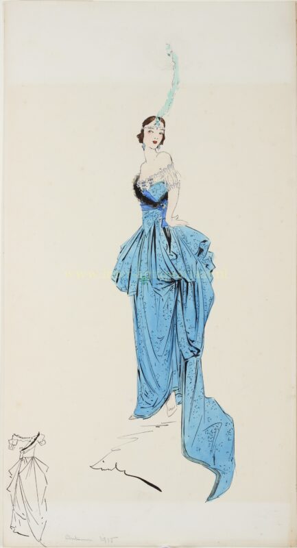 Mode ontwerptekening – ca. 1910-1915